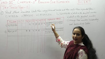 Ncert Class 6 Maths Ch-1 Knowing Our Numbers ( Try These Page-11)