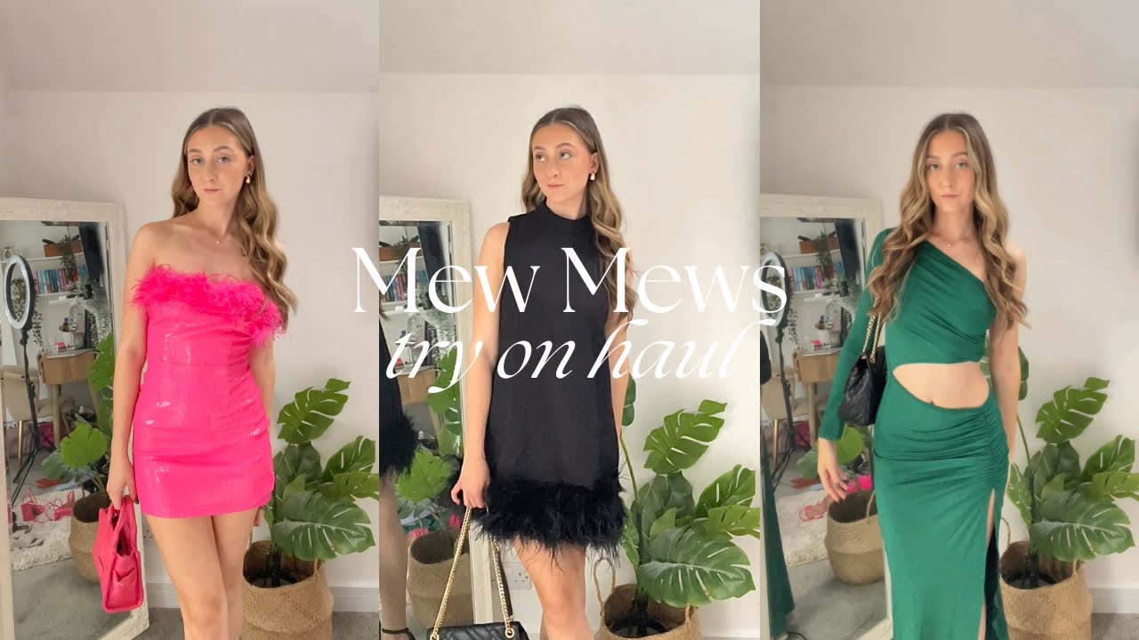 Mew Mews try on haul | christmas party outfit ideas - YouTube