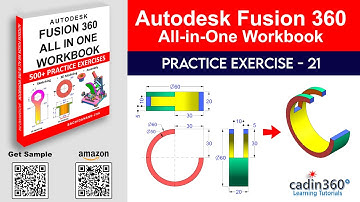 Fusion 360 Tutorial for Beginners – Exercise #21 | 3D Modeling from 2D Drawing - Day 21