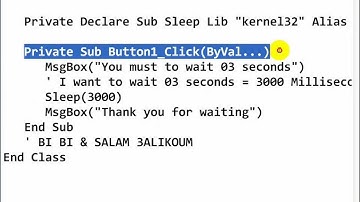Visual Basic 2010 صنع الوظيفة Sleep() باستعمال API Functions