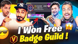 I Won India's Biggest V Badge Guild From Giveaway 😱 - Garena Free Fire Max