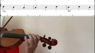 Spanish romance violin tutorial/close up/sheet music/accompaniment/play along