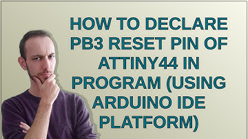 How to declare PB3 reset pin of ATtiny44 in program (using arduino IDE platform)