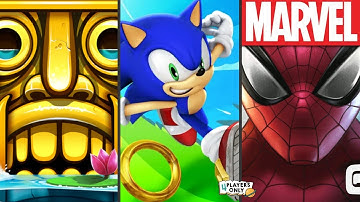 Temple Run 2 🏃‍♀️ ENCHANTED PALACE! Vs SONIC DASH 🦔 Vs MARVEL Spider-Man Unlimited 🕷️