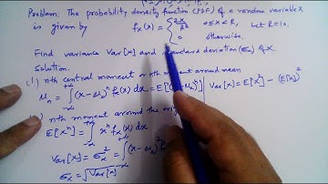 Muhammad Farooq-i-Azam: Variance and Standard Deviation of a Continuous Random Variable