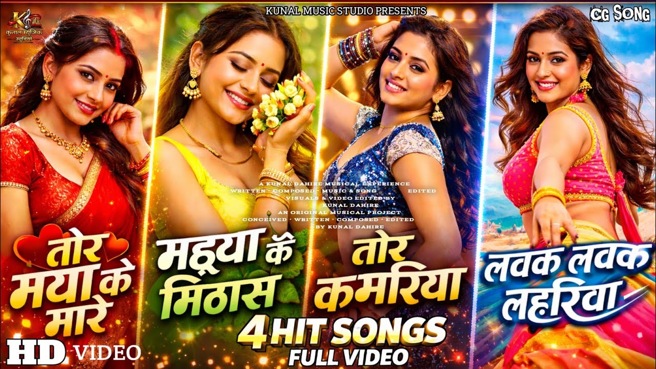 4 HIT SONGS FULL VIDEO | तोर मया के मारे | महुआ के मिठास | तोर कमरिया | लचक लचक लहरिया | CG SONG 