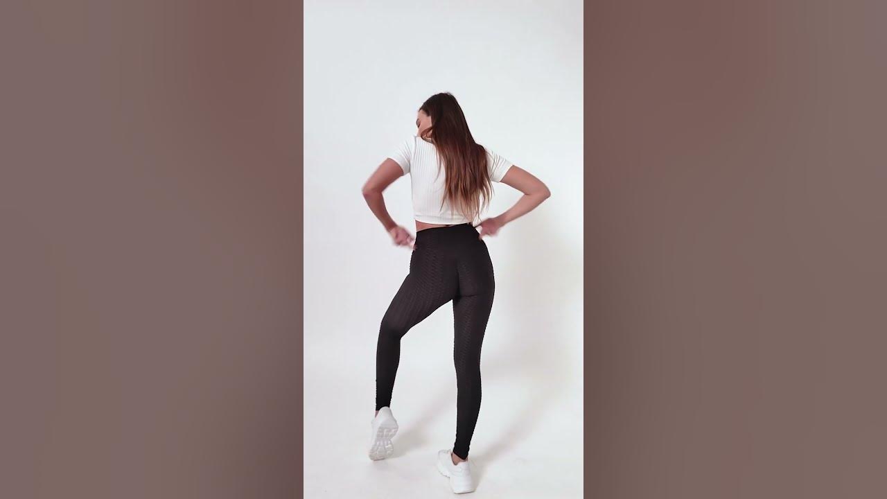 Тайтсы фактурные леггинсы с высокой талией пуш ап - YouTube