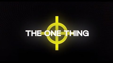 The One Thing Introduction.