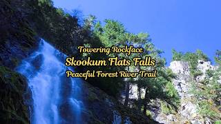 Peaceful Forest River Trail | Skookum Flats Falls | Towering Rockface | Washington State