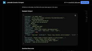 LinkedIn Events Scraper — Apify Actor Walkthrough