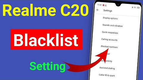 how to remove blacklist number realme C20 | realme C20 Blacklist setting
