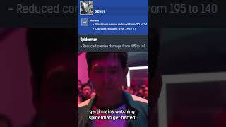 Genji Mains Watching Spiderman Get Nerfed