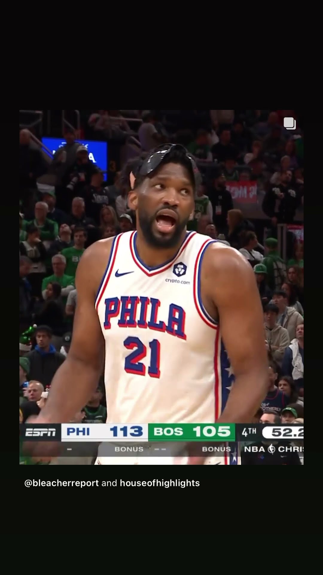 He waved goodbye ?? #hoodnews #joelembiid #76ers #bostonceltics #celtics #basketball #omg #how