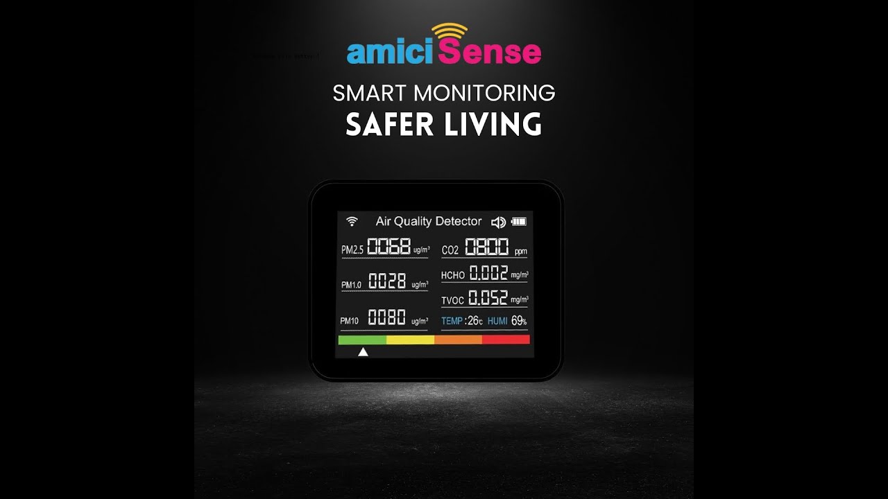 amiciSense 13-in-1 WiFi Air Quality Monitor