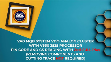 VAG MQB SYSTEM VDO ANALOG CLUSTERWITH V850 3525 PROCESSORPIN CODE AND CS READING WITH Zed-FULL Plus