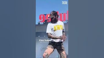 Thumbnail of When Post Malone Starts Dancing 💃... You Can’t Unsee This! 😆 #shorts #postmalone #funnydance