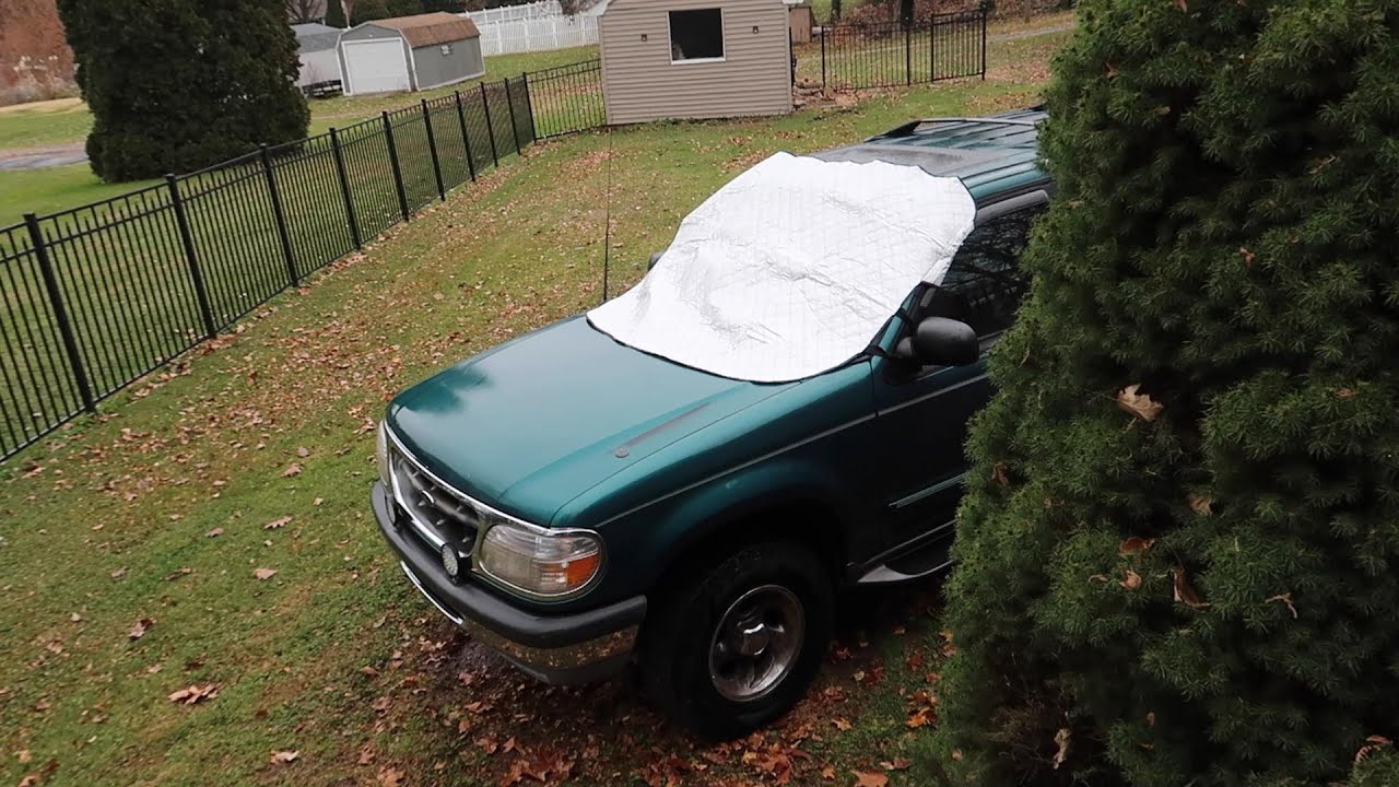 Cosyzone Car Windshield Snow Cover, 4 Layers of Protection and Embedded