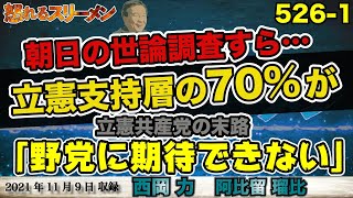 見透かされ、見放された立憲共産党。ついに国民民主党と立場が逆転に!?11/9#526-①【怒れるスリーメン】西岡×阿比留×千葉×加藤