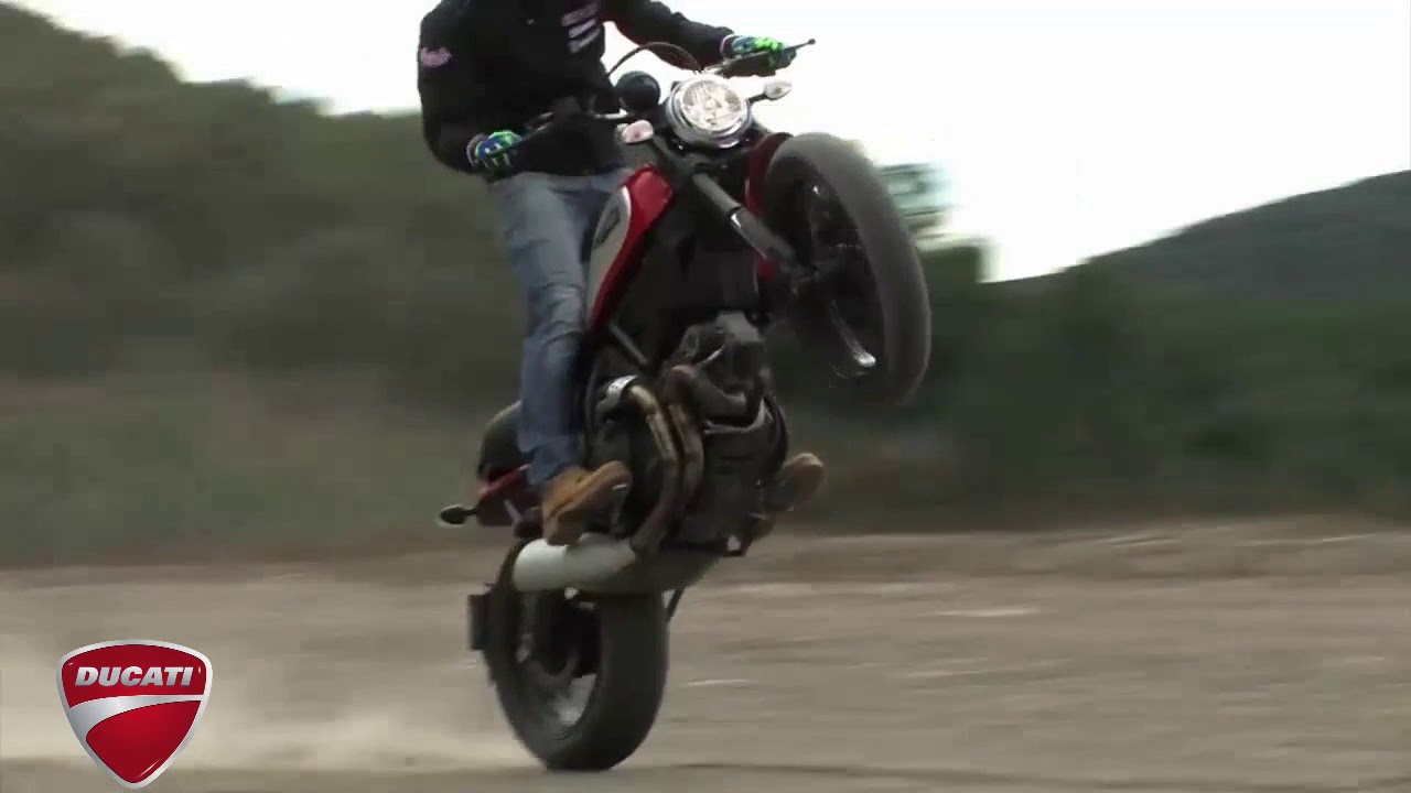 ducati scrambler wheelie