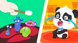 Kaki Bayi Panda kiki Terluka \u0026 Bakteri Pun Datang | Lagu Anak-anak | Bahasa Indonesia | BabyBus