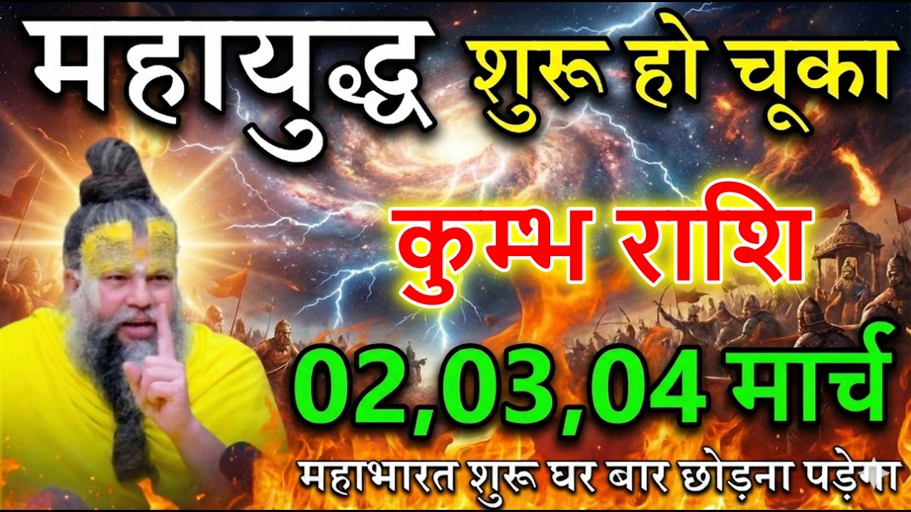 कुम्भ राशि 02,03,04 मार्च महाभारत शुरू घर बार छोड़ना पड़ेगा @kumbhjyotish7065