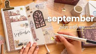 planea conmigo septiembre | bullet journal setup: vintage academia 📖