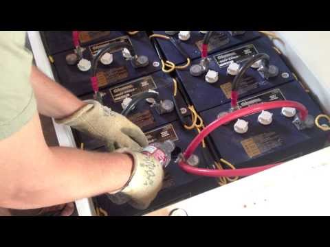 how to add water to batteries solar battery bank off grid maintenance instructions
