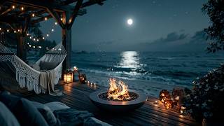 ASMR Beach | Relaxing Ocean Sounds And Gentle Waves For Deep Sleep At Nighttime In Paradise