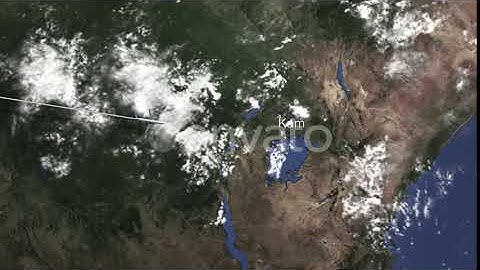 Route of a Commercial Plane Flying To Kampala | Motion Graphics - Envato elements