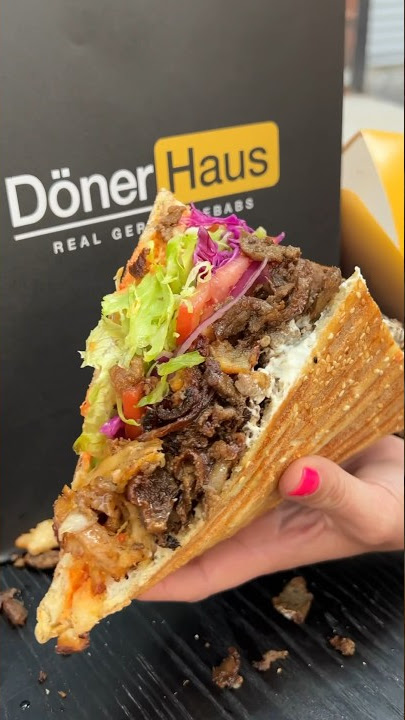 The döner kebabs at Döner Haus in NYC's East Village are EPIC. 🔥🤤 #DEVOURPOWER