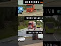 Mercedes vs Volvo vs Ford: Ultimate Truck Emergency Brake Test!#shorts
