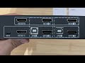 Best 4k KVM PWAY HDMI Switch 2 Port Dual Monitor Support 4K@30Hz Y:U:V: 4:4:4 2 PC 5ft HDMI USB