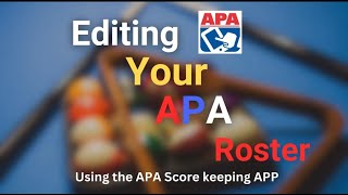 How to edit your roster on the APA Scorekeeping app? screenshot 4