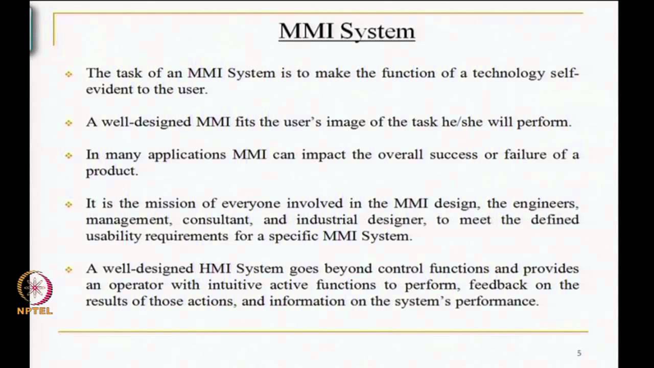 ⁣Mod-02 Lec-22 Man-machine relationship