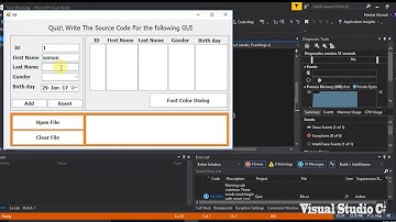 Visual C# , ListBox, ComboBox, OpenfileDiagram,SaveFile Diagram, PictureBox  Quiz  Part 2