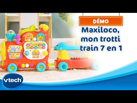 Maxiloco, mon trotti train 7 en 1 - Porteur interactif dès 1 an - VTech  Baby
