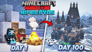 We Survived 100 Days In Himalayas In Minecraft Hardcore!