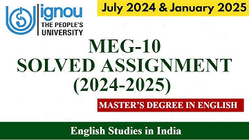 MEG-10 SOLVED ASSIGNMENT 2024 II MASTER