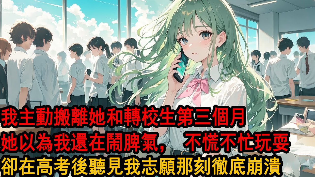 柳如煙再一次在我和轉校生之間猶豫不決時，我果斷替她做出選擇。主動搬離了她。起初她還很竊喜，卻不知，早在我做出決定那一刻，連同她在我心裡也徹底被out了…