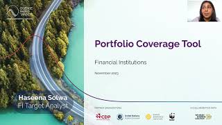 Financial Institutions: How to use the Portfolio Coverage Tool