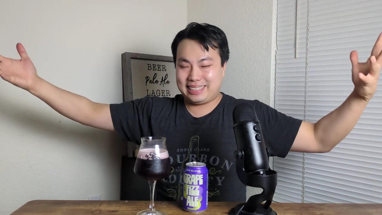 New Belgium Grape Fizz Ale (NEW! WEIRD! Grape Soda Beer?!) Review - Ep. 