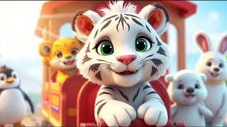 ALL ABOARD THE MAGIC TRAIN | KIDS COLOURFUL CARTOON SONG IN ENGLISH | FAIRY TALES | ANIMATION