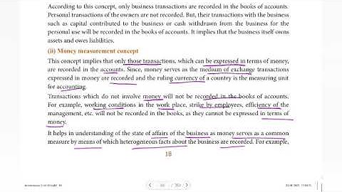 TN STATE BOARD 11th ACCOUNTANCY - UNIT 2 - PART 1 ACCOUNTING CONCEPTS  IN TAMIL