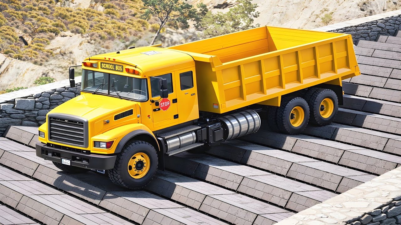 Cars vs Stairs #7 in BeamNG Drive