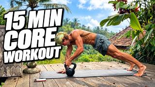 15 Min Killer Kettlebell Core Workout. 6 Week Ab Challenge. Day 18
