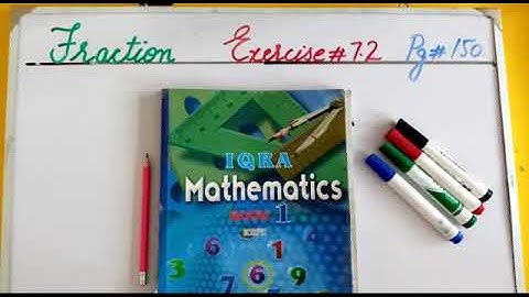PVI MATHS LESSON # 67 EX 7.2 ( Q 1 ) DATED: 17/08/2020 TOPIC: NUMERATOR & DENOMINATOR.