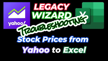 Los problemen met het importeren van Yahoo Stock-gegevens in Excel op als een professional. PROBL...