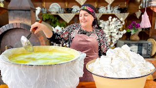 Cheese Making from Fresh Milk: Grandma's Homemade Bread and Cheese Recipe!