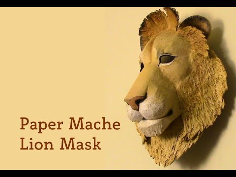 Lion Mask Pattern for Paper Mache