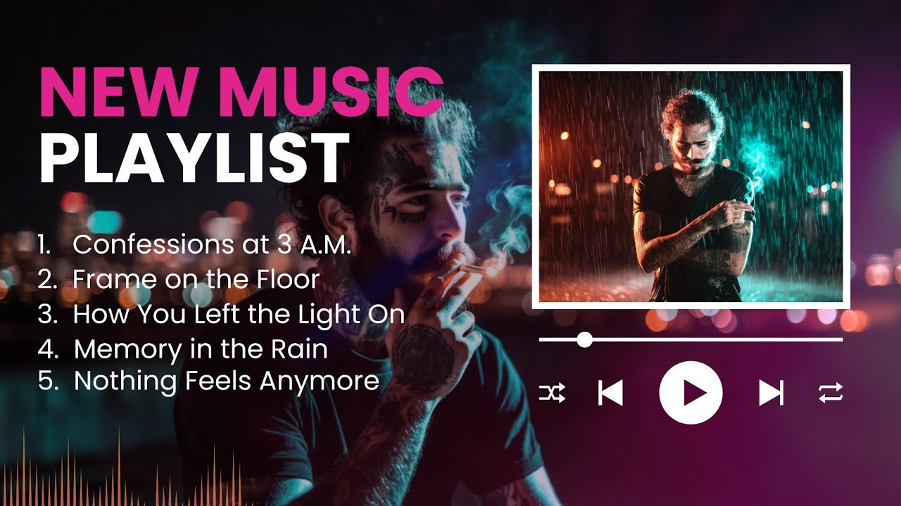 Emotional Post Malone Style Playlist 2025 – Unreleased Sad Songs (Rainy Night Vibes)